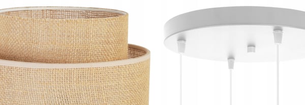Hængende lampe, loftslysekrone, lampeskærm, boho juta