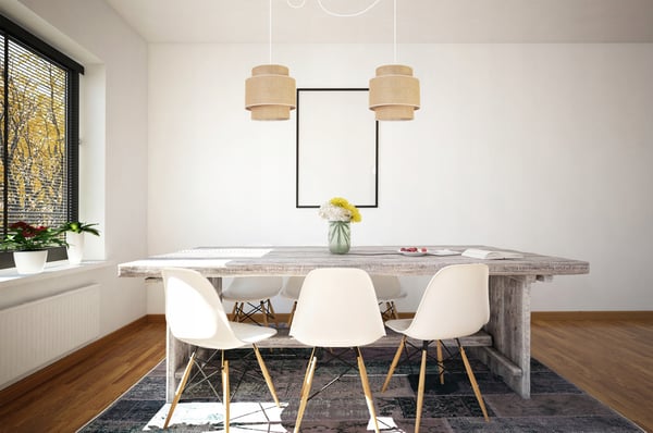 Hængende lampe, loftslysekrone, lampeskærm, boho juta