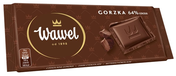 Wawel Premium tumma suklaa 64% 90 g