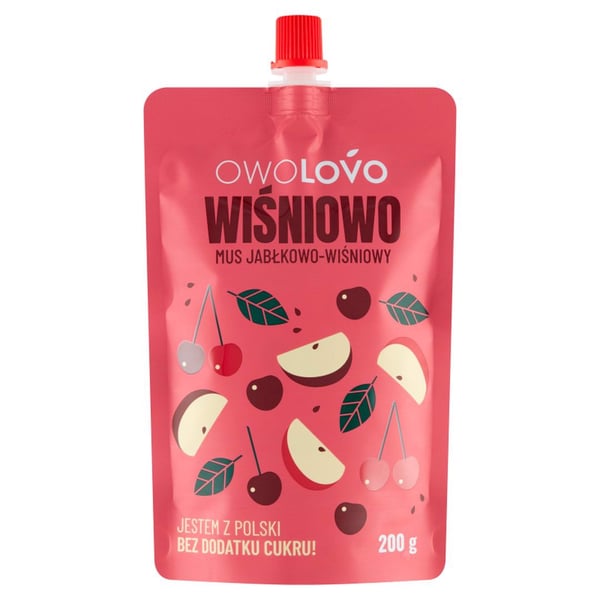 Owolovo Kirsikka-omena-kirsikkamousse 200 g