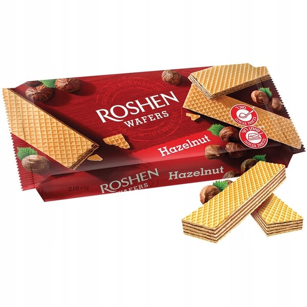 Roshen-vohvelit pähkinätäytteellä 216 g Roshen-vohvelit pähkinätäytteellä 216 g