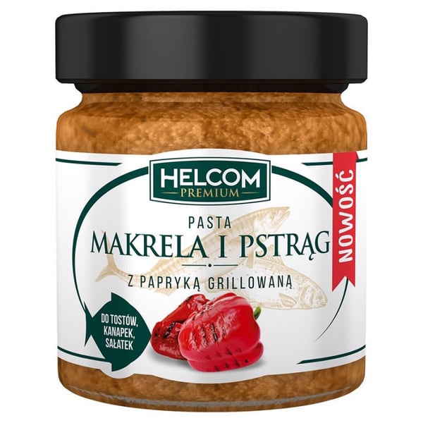 Helcom Pasta makrillia ja taimenta grillatuilla paprikoilla 225 ml Helcom Pasta makrillia ja taimenta grillatuilla paprikoilla 225 ml