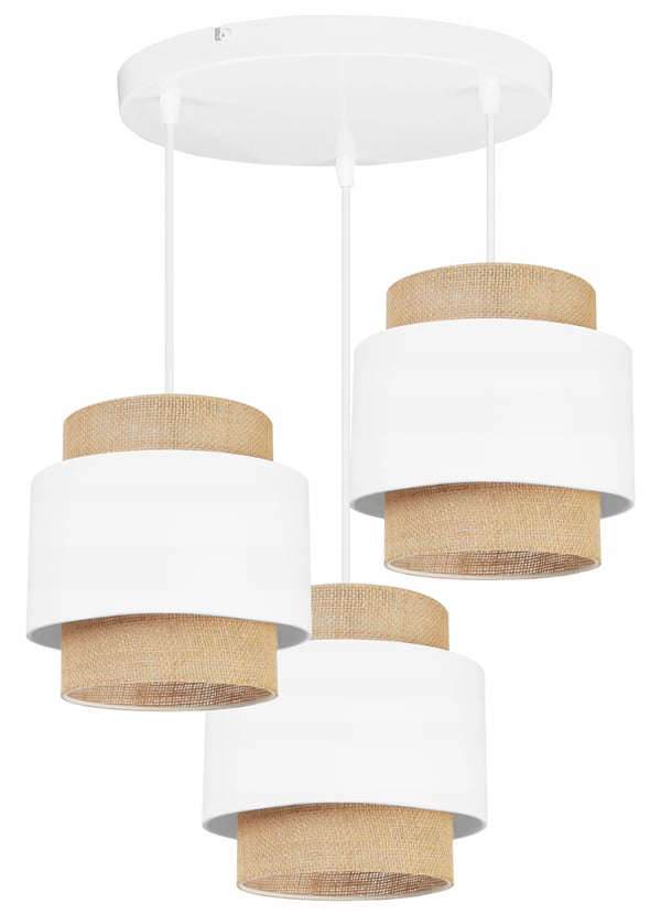 Hængende lampe, loftslysekrone, lampeskærm, boho juta