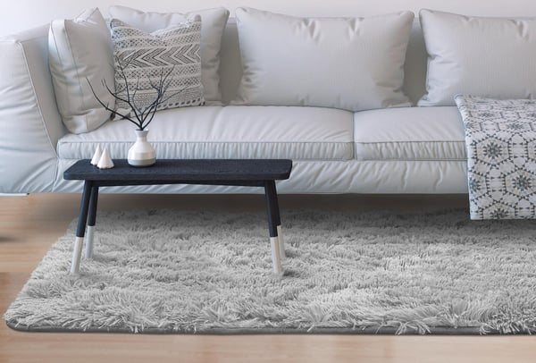 Shaggy antiskrid tæppe 80x120 cm lysegrå