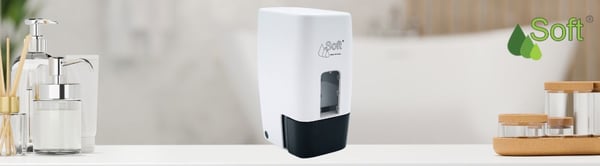 Dispenser til flydende sæbe 0,5 l hvid ABS