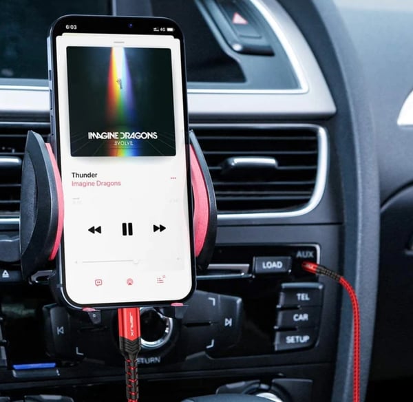 JSAUX CL0064 3,5 mm audiokabel til Lightning AUX iPhone iPad MFI 1,8 m