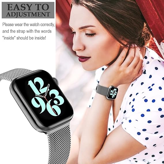 Apple Watch Band 1/2/3/4/5/6/7/8/9/SE 38/40/41 mm Harmaa Teräs