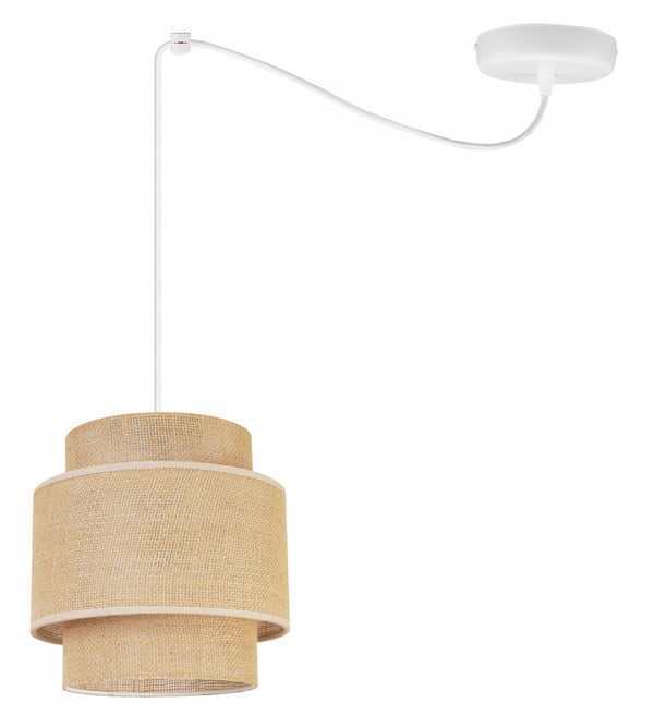 Hængende lampe, loftslysekrone, lampeskærm, boho juta