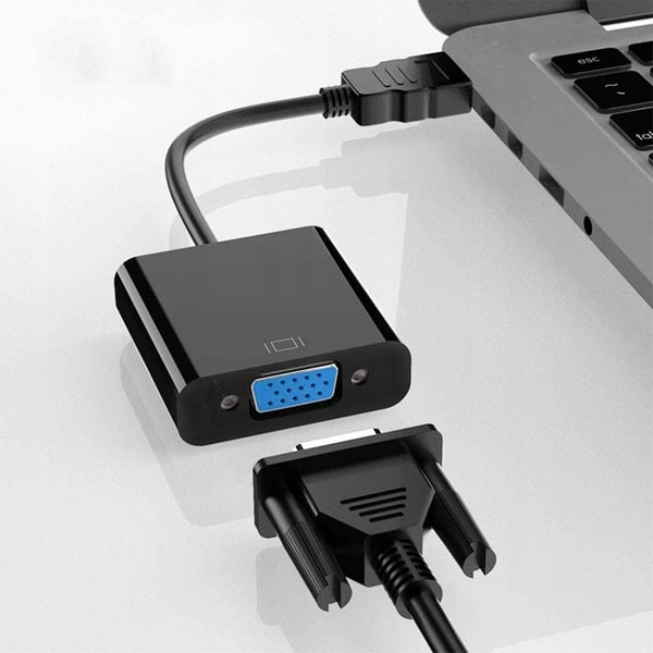 ADAPTERKONVERTER FRÅN HDMI TILL VGA + LJUD + STRÖM