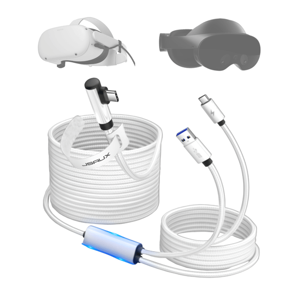 Meta Oculus Quest Steam VR PC VR Pro 5 m USB-C vinkkelkaapeli USB-A
