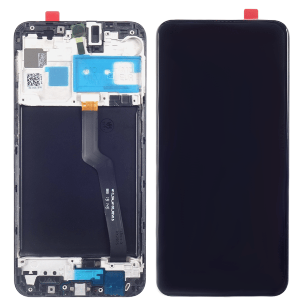 Alkuperäinen Samsung SM-A105 Galaxy A10 LCD-näyttö + kosketusnäyttö (IPS) musta kehys