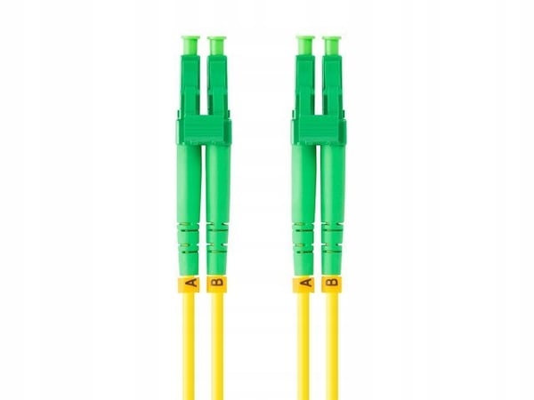 Lanberg SM LC/APC-LC/APC duplex fiberoptisk patchkabel 3,0 mm lszh G657A1 1m gul
