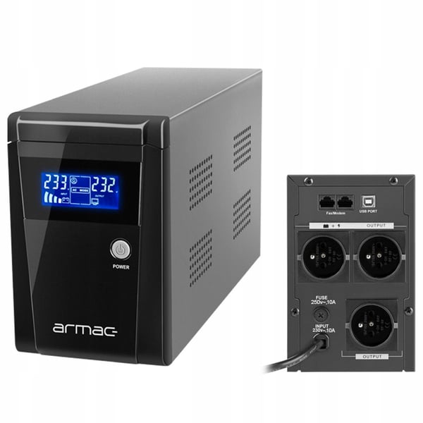 Armac Office 1500E LCD Line-Interactive 3x230V PL UPS -hätävirtalähde