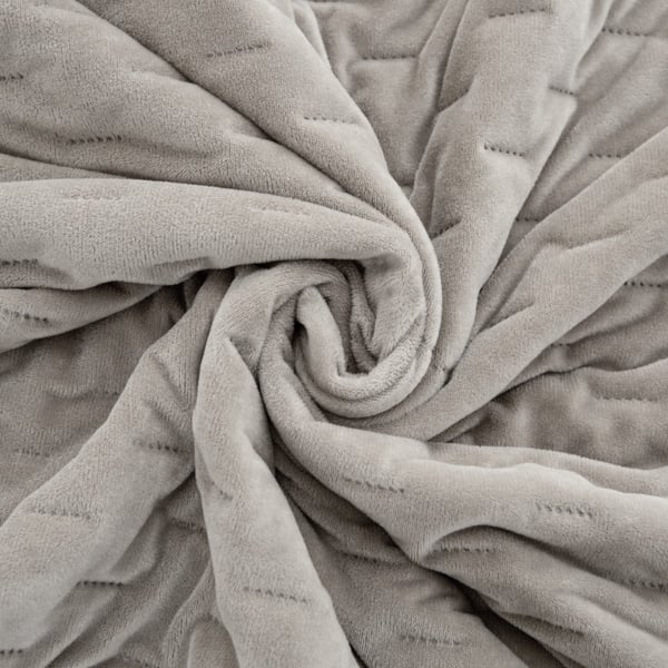 Elegant päiväpeite 220x200 cm vaaleanharmaa reunuksella