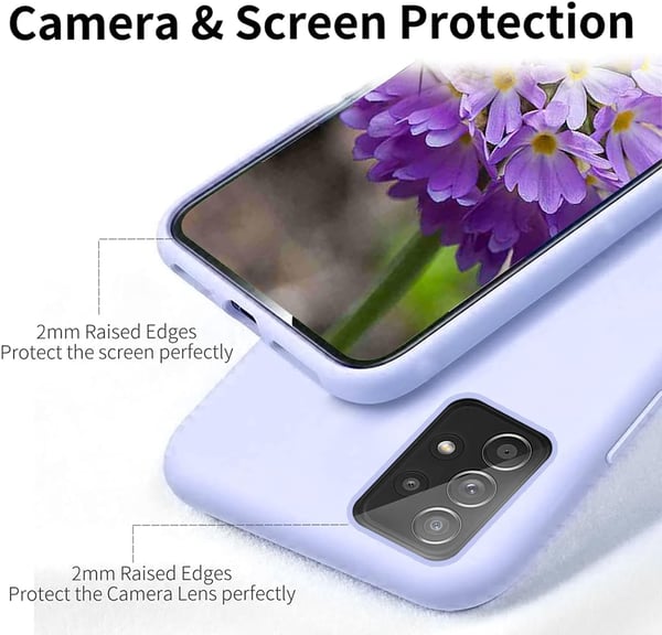 Etui til Samsung Galaxy A72 pastel lilla SM-A725F + 2x hærdet glas