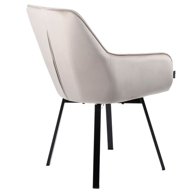 TOGO sammetsklädd snurrstol beige