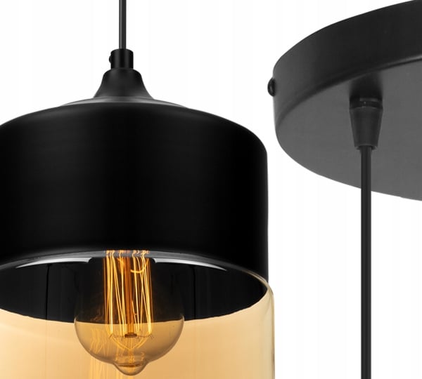 HÆNGENDE LOFTSLAMPE, GLASPLAFON, LED-LAMPE