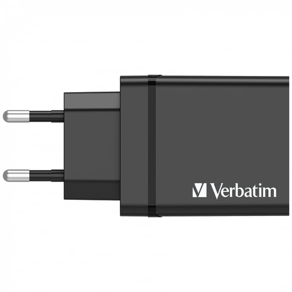 Verbatim vægoplader 1xUSB-C PD 20W 1xUSB-A QC 3.0 2xUSB-A 10W EU sort