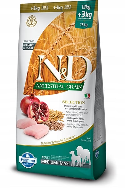 Torrfoder FARMINA Ancestral Grain Selection Adult 15kg