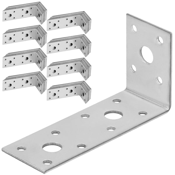 Kotarbau® Kirvesmiehen kulmaliitin ruostumatonta terästä sinkittyä 100 x 50 x 35 mm 100 kpl:n sarja