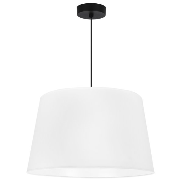 GAJA HÆNGELAMPE SORT KEGLE 1 FLAD HVID LAMPESKÆRM 44CM
