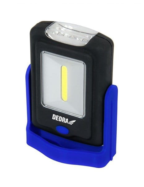 1W COB LED + 3LED REKTANGULÄR FICKLAMPA MED FOT, BATTERI - DEDL1005