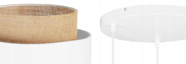 Hængende lampe, loftslysekrone, lampeskærm, boho juta