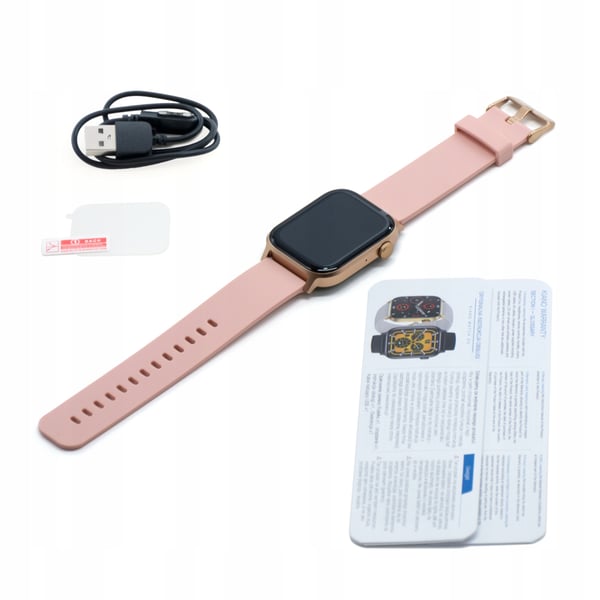 Kiano Watch GO smartklocka herr damklocka rosa guld med polsk meny