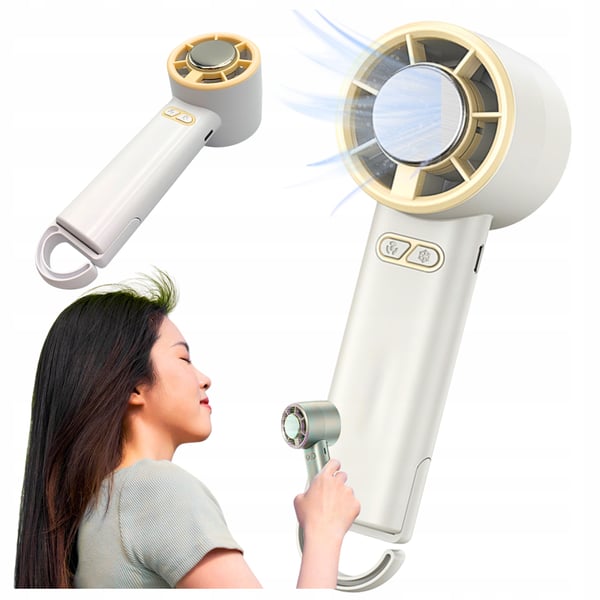 Bærbar bordventilator, foldbar, trådløs, kraftfuld, USB