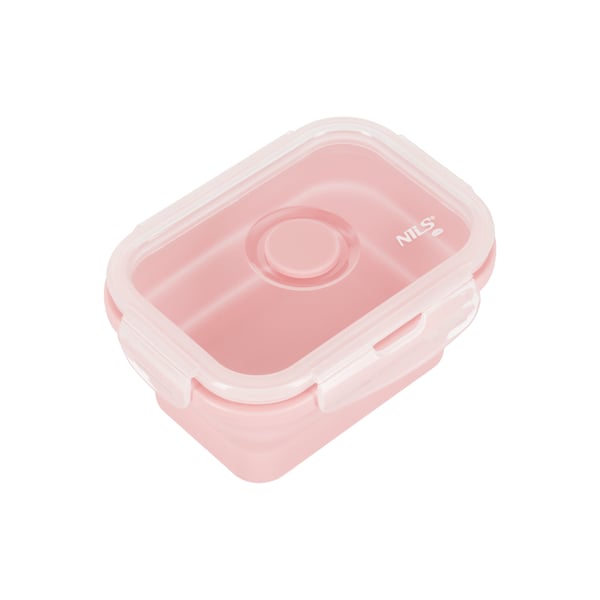 NC4105 ruokailupakkaus/lunchbox taittava vaaleanpunainen 355ml Nils Camp