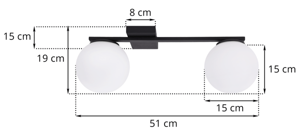 ALTA TAKLAMPA VIT 2-LAMPA E14