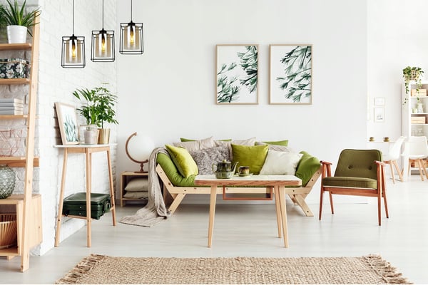 MODERNE ELEGANT HÆNGELAMPE MED GLASSKÆRM