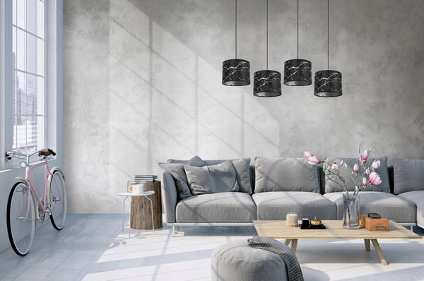HÆNGELAMPE, LOFTKRONE, LAMPESKÆRM, SØLVMØNSTER