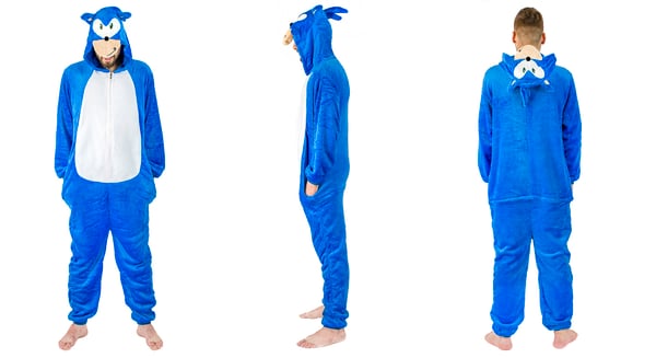 Herre kigurumi onesie pyjamas heldragt Sonic kostume Heldragt A103 - M