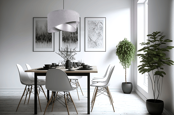 Hængende loftlampe med lysekrone og lampeskærm Glamour