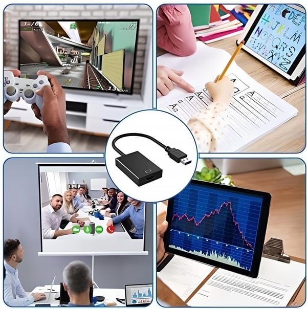 USB 3.0 - HDMI-muunninsovitin näytönohjaimelle