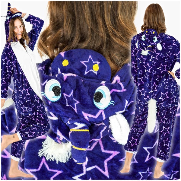 Herre varm pyjamasdragt til voksne vinter sjovt kostume m Pentagram Pegasus Onesie kostume - M