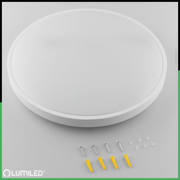 Loftlampe LED overflademonteret 36W 4000K CELIS Rund IP44 Hvid Ring ALS LUMILED