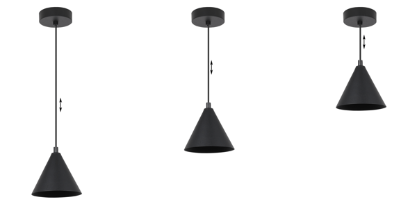 SOHO HÄNGLAMPA SVART 1-PLATT 14CM E14