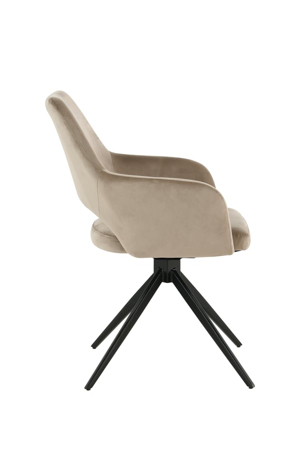 ERIM sammet beige svängbar stol