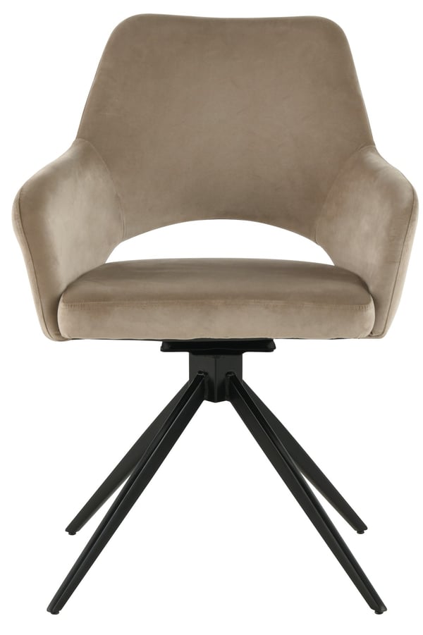 ERIM sammet beige svängbar stol