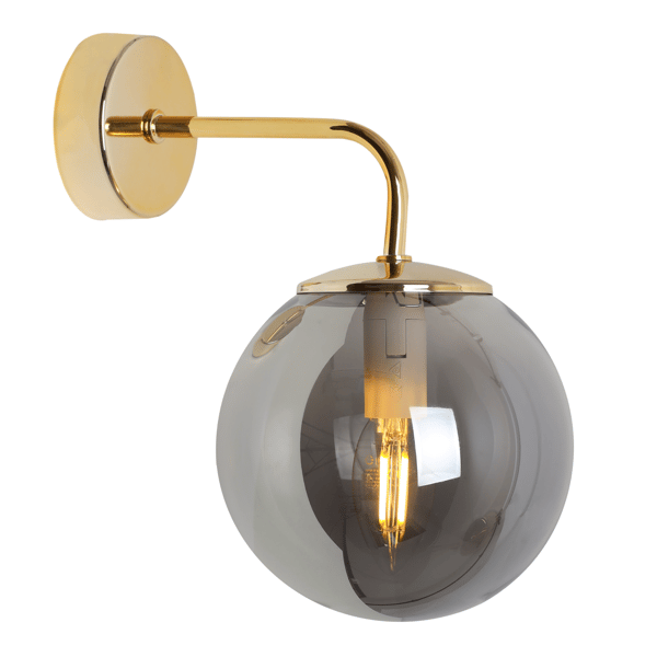 SIENA GULD VÆGLAMPE 1 FLAD GRAFIT LAMPE E14