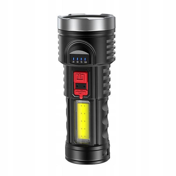 KRAFTIG GENOPLADELIG LED Lommelygte SPOTLIGHT