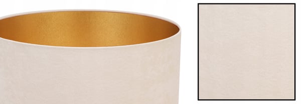 HÆNGENDE LAMPE LOFTSKRONE GYLDEN FLØJLSSKÆRM