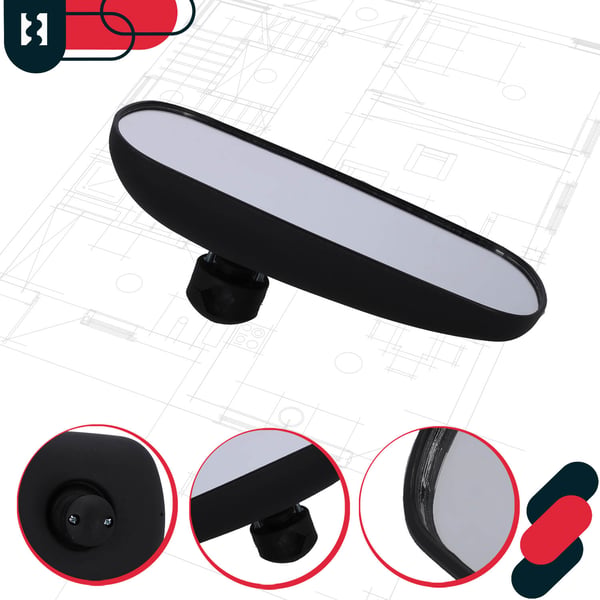 KOTARBAU® Universal panoramaspejl med drejekrans til traktorer og byggemaskiner, sæt à 2