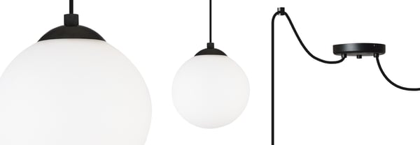 Lofthængelampe Spider Ball sort LED 15cm