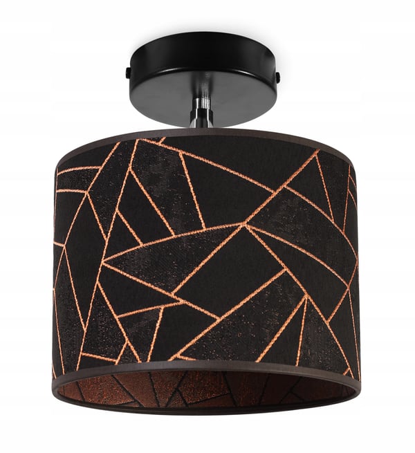 LOFTSLAMPE, VÆGLAMPE, LAMPESKÆRM, KOBBERMØNSTER