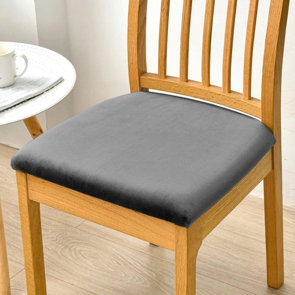 Sittlägg 50x50 cm grått elastiskt velour
