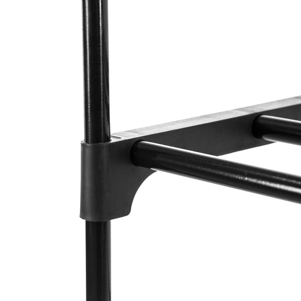 Modulær garderobe, foldbar, metalramme, hylde, tøjstativ, sko