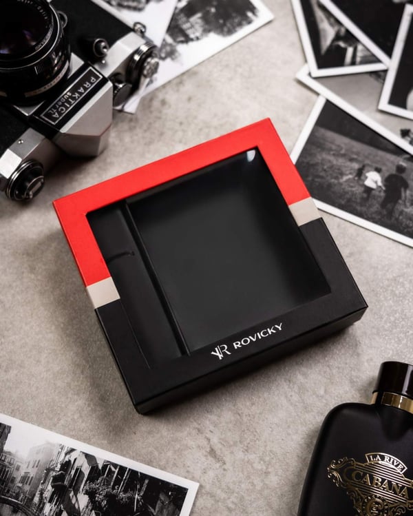 Elegant herrplånbok med RFID-skyddssystem - Rovicky
